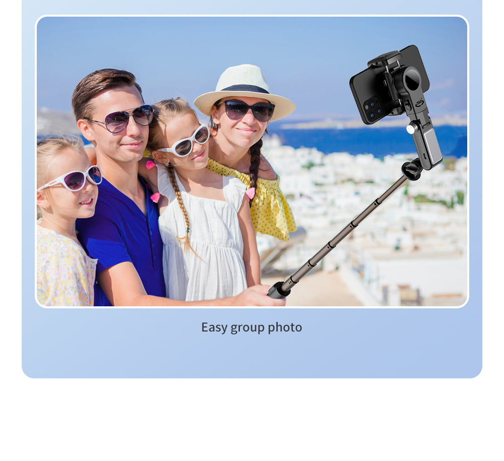 Stabilizer Selfie Stick 360 Tripod Foldable with Remote & Light [ Q18 ]
