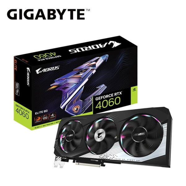 Gigabyte Aorus GeForce RTX 4060 ELITE 8G Graphic Card (GV-N4060AORUS-8GD)