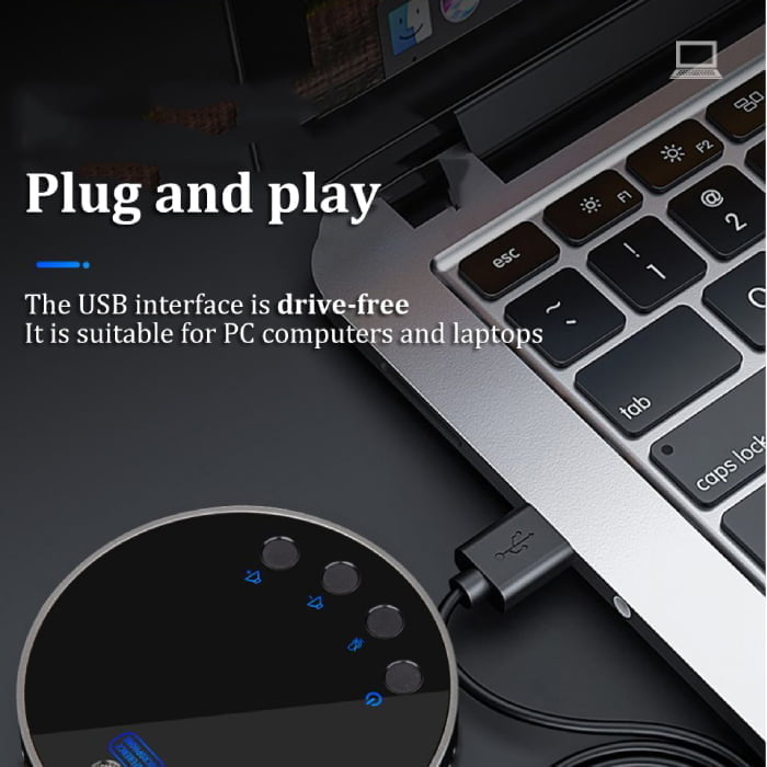 USB Conference speaker with built microphone - supports Bluetooth - omni-directional - small and compact design 
