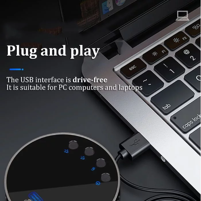 USB Conference speaker with built microphone - supports Bluetooth - omni-directional - small and compact design 