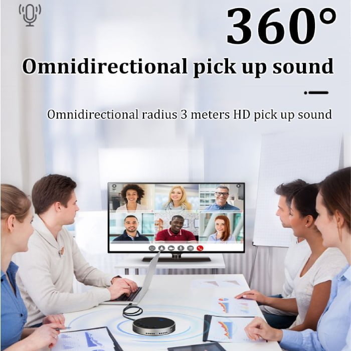 USB Conference speaker with built microphone - supports Bluetooth - omni-directional - small and compact design 