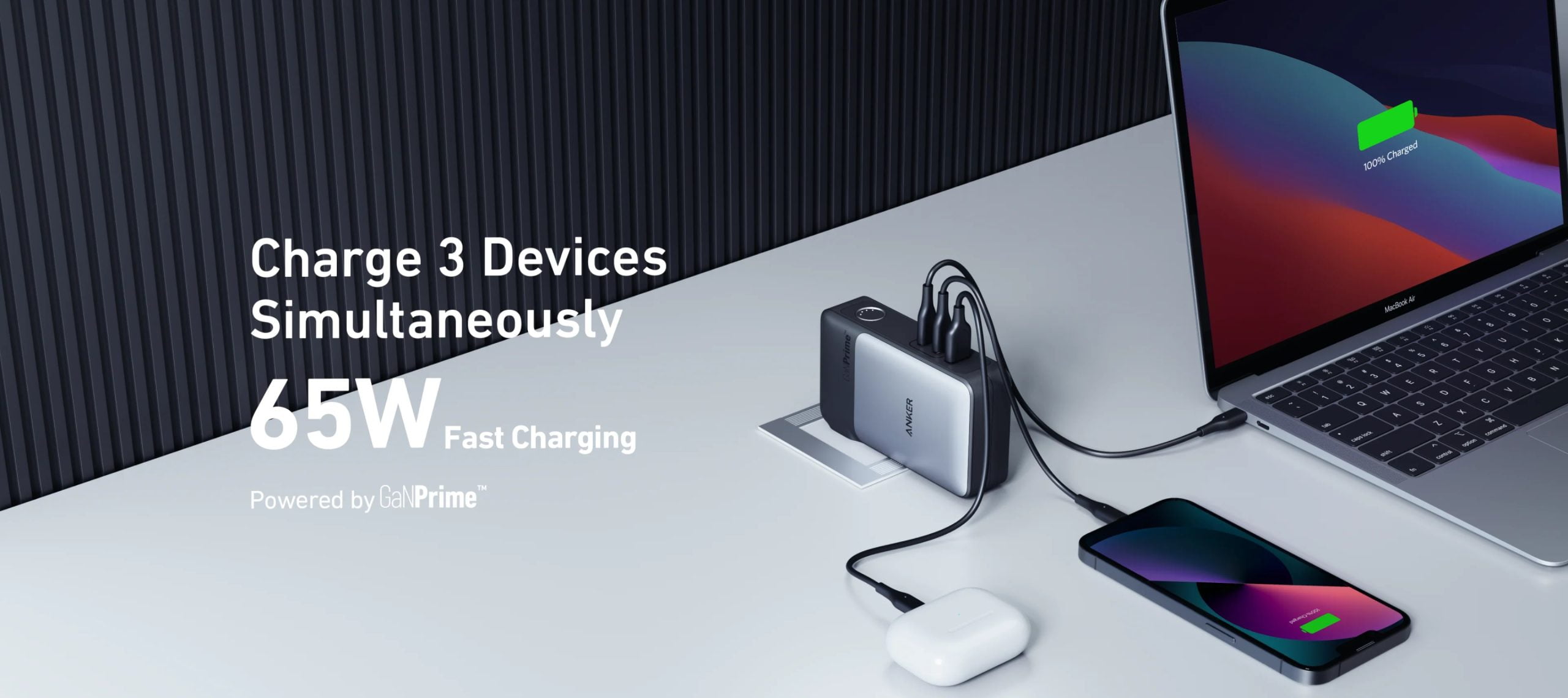 ANKER 733 GaNPrime powercore 65W - 2 in 1 ( Power Bank and charger plug ) - A1651211