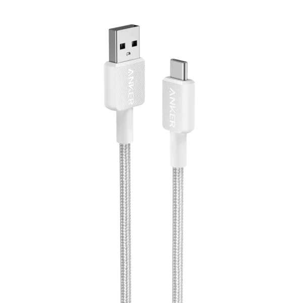 Anker 322 USB-A to USB-C Cable 6ft 1.8m ( Braided) hite A81H6H21 ( US Model – No Warranty )