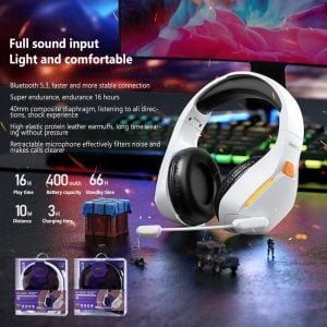REMAX Rb-680hb kinyin series wireless gaming headphone - V5.3 Bluetooth Version - Image 2