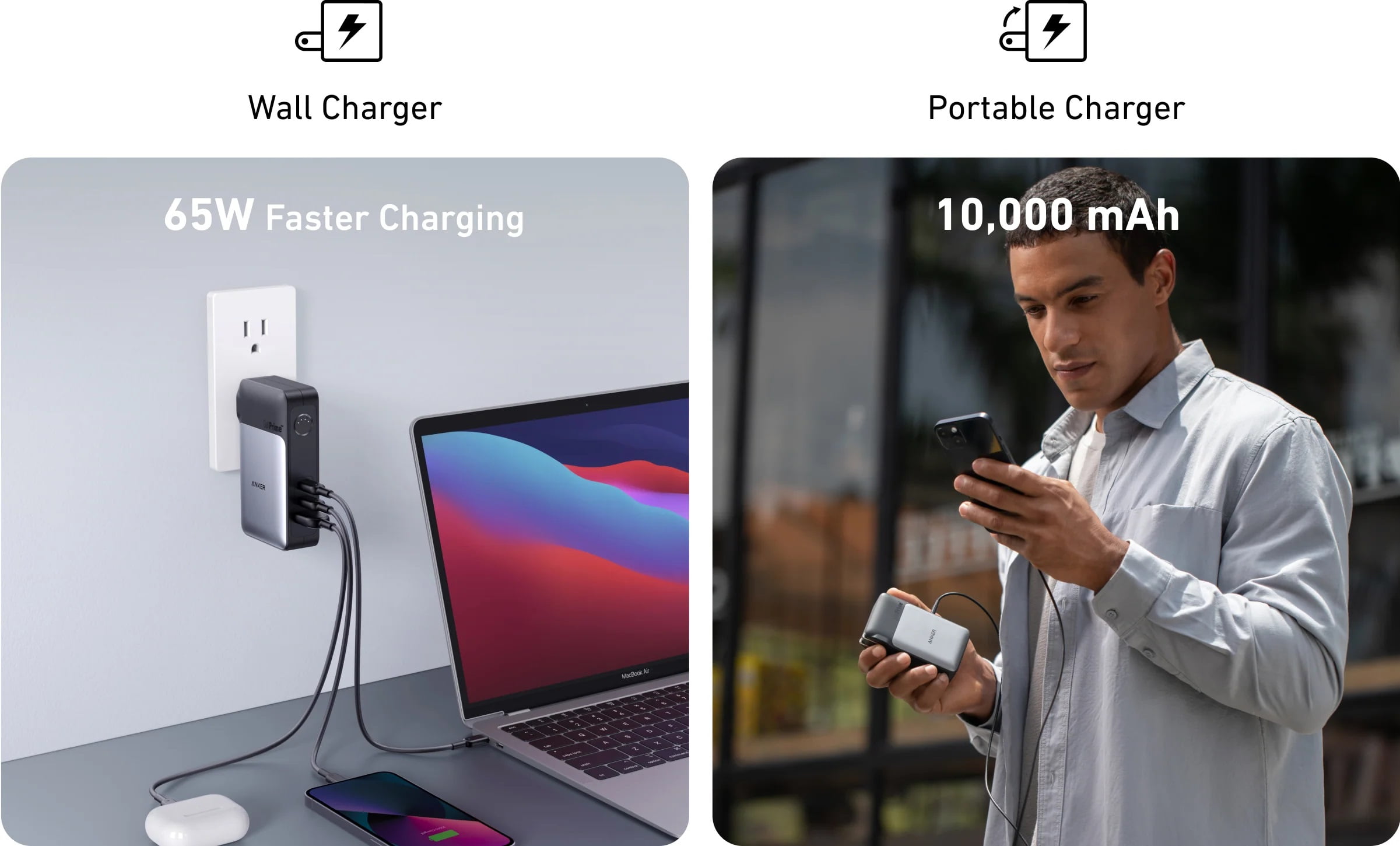 ANKER 733 GaNPrime powercore 65W - 2 in 1 ( Power Bank and charger plug ) - A1651211
