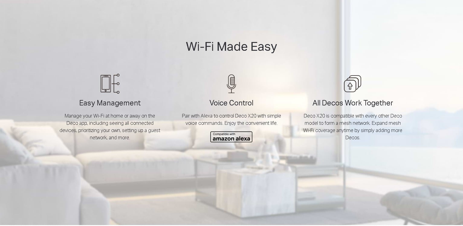 TP-link AX1800 Whole Home Mesh Wi-Fi 6 System router ( three units ) - speed up to 1201 Mbps ( 5 GHz ) - covers up to 540 squire meter - Deco X20