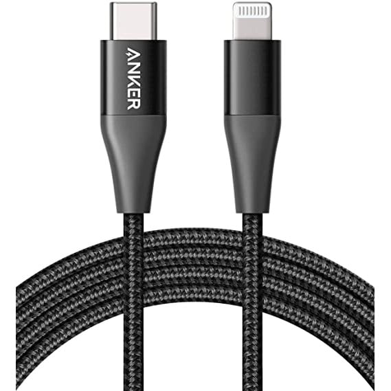 Anker PowerLine +II USB-C Cable with Lightning Connector 6ft Black - A8653H11 ( US Model – No Warranty )