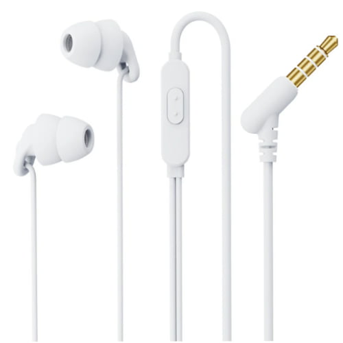 REMAX RM-518 - 3.5mm AUX WIRED EARPHONES ( White color ) 