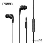 REMAX RW-108 - 3.5mm AUX WIRED EARPHONES ( black color )