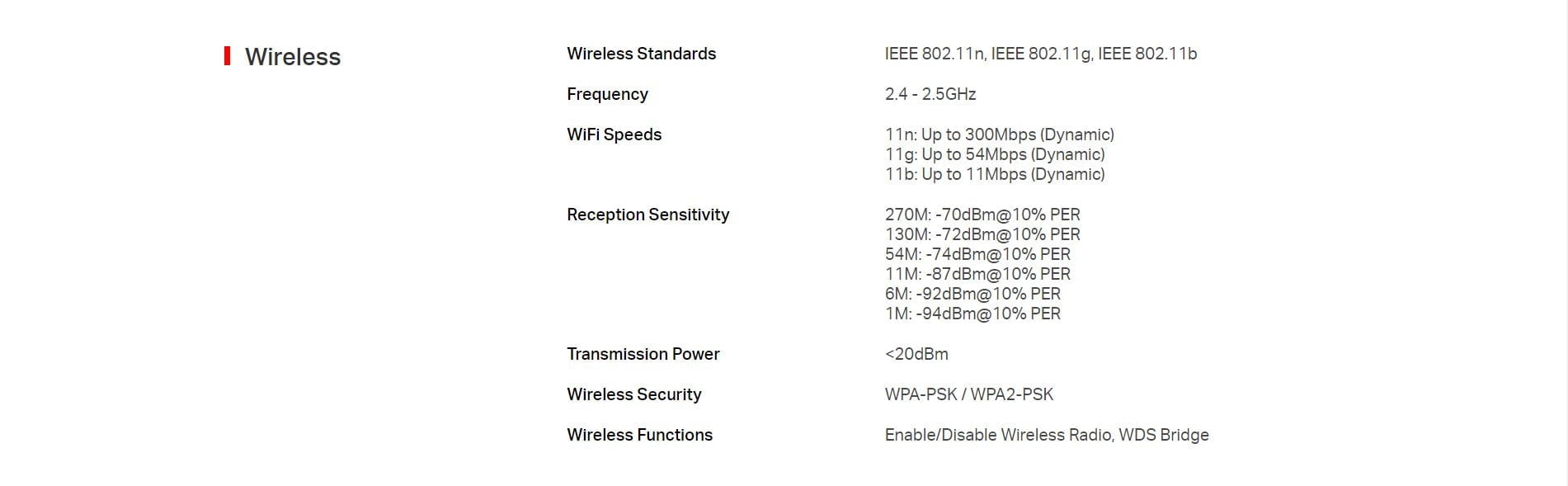 Mercusys 300Mbps Wireless N Router - four 5dBi antennas - MW325R