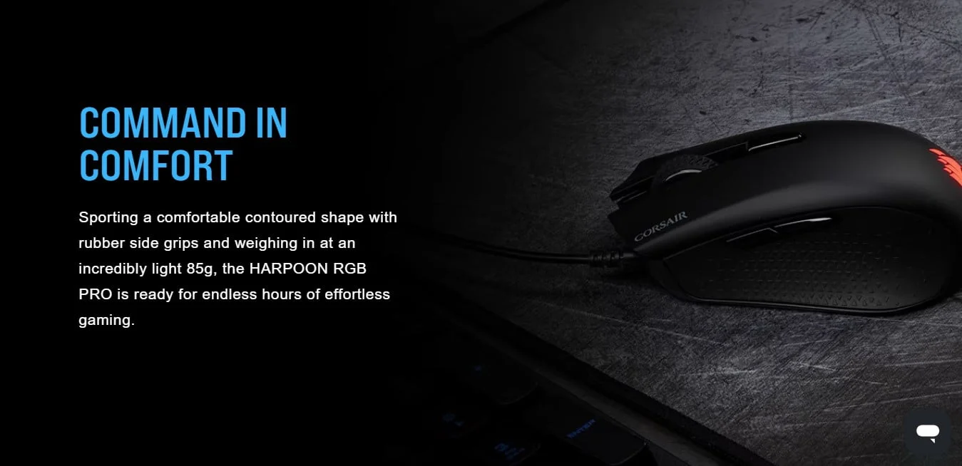 CORSAIR HARPOON RGB PRO Gaming Mouse - 12,000 DPI - 6 Buttons - CH-9301111-EU