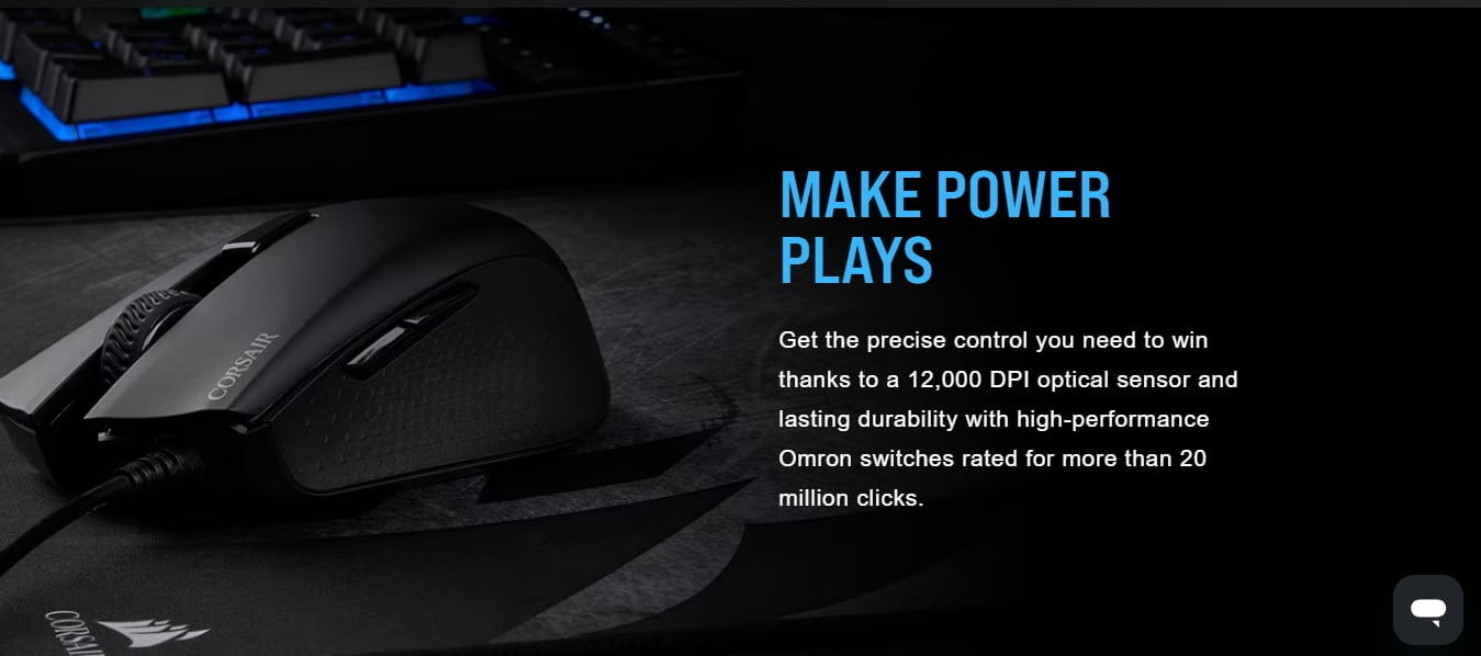 CORSAIR HARPOON RGB PRO Gaming Mouse - 12,000 DPI - 6 Buttons - CH-9301111-EU
