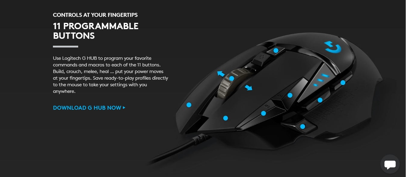 Logitech G502 HERO gaming mouse - HERO 25K gaming sensor - 910-005469