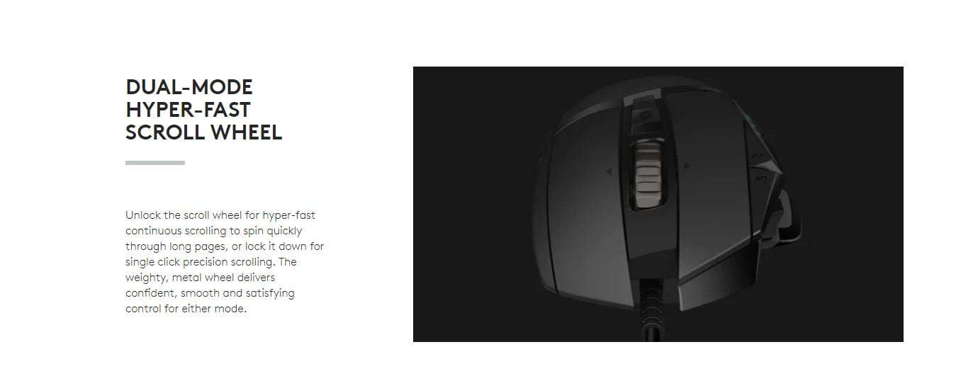 Logitech G502 HERO gaming mouse - HERO 25K gaming sensor - 910-005469