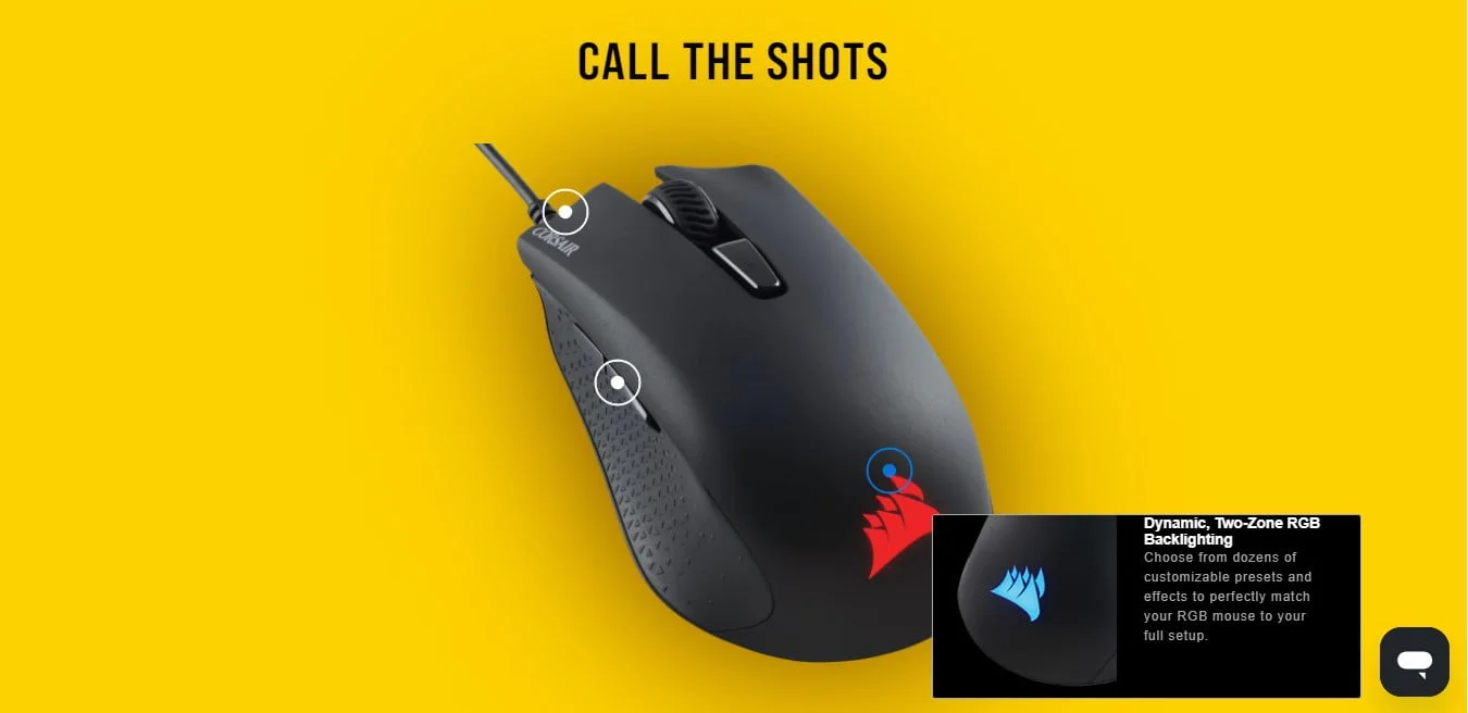 CORSAIR HARPOON RGB PRO Gaming Mouse - 12,000 DPI - 6 Buttons - CH-9301111-EU