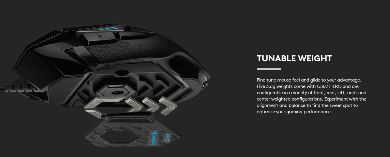 Logitech G502 HERO gaming mouse - HERO 25K gaming sensor - 910-005469