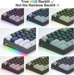 AULA RGB 60 Percent Gaming Wired Mechanical Keyboard with Blue Switches -Grey & Black - F3261 - Image 3