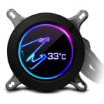 Gigabyte AORUS LIQUID COOLER 280 (All-in-one Liquid Cooler with Circular LCD Display / RGB Fusion 2.0 / Dual 140mm ARGB Fans) [AORUS LIQUID COOLER 280 ]