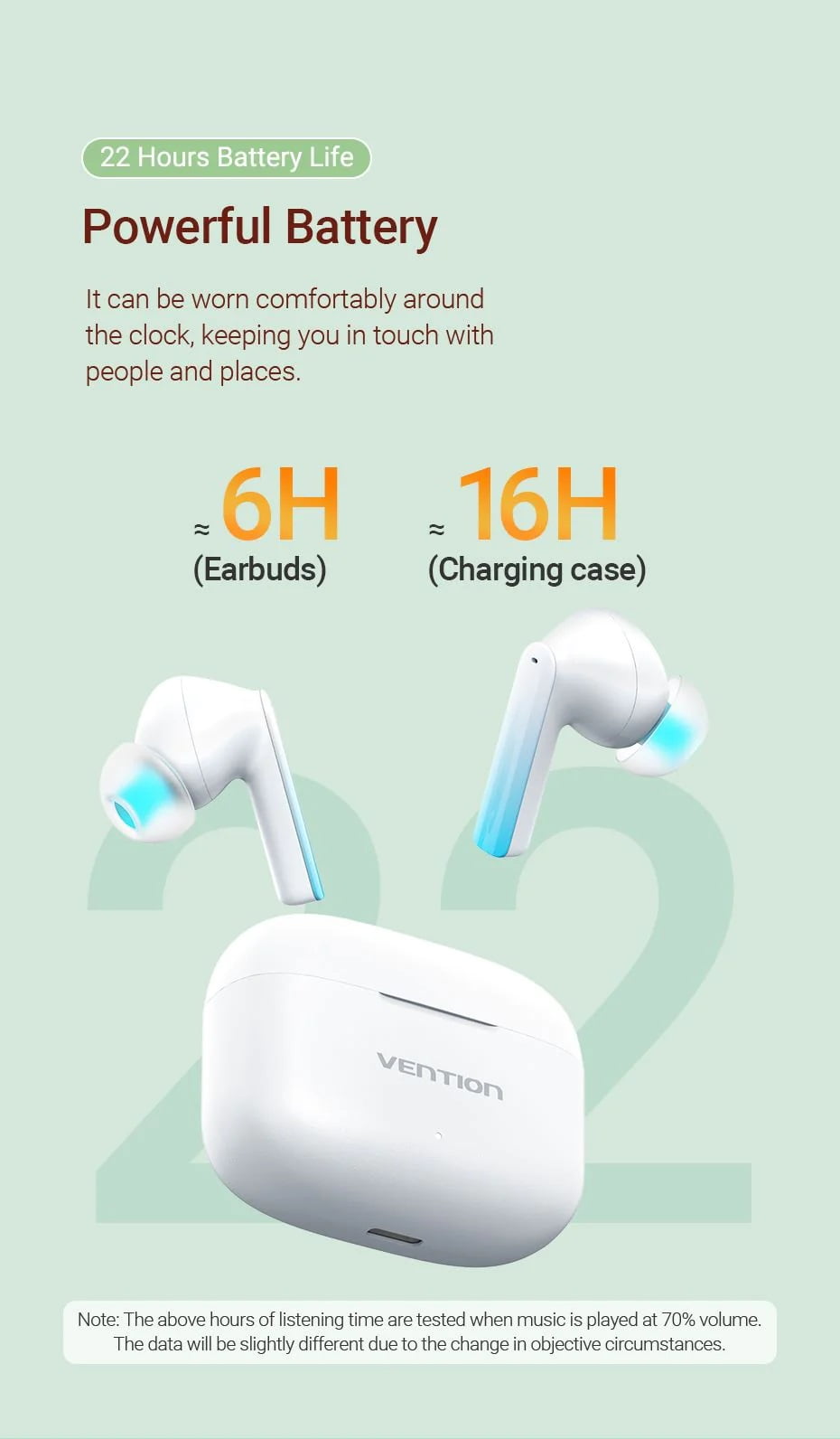 Vention ELF-E04 Earbuds White