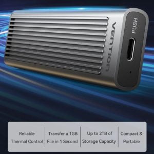 Vention M.2 NVMe SSD Enclosure - USB 3.1 Gen 2-C - KPKH0 - Image 3