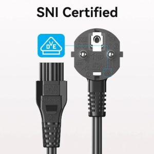 Vention 3-Prong power cord 1.8M C5 connector EU plug ( laptop power cable) - ZCKBAC - Image 4