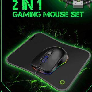 GAMEMAX gaming mouse and mouse pad - up to 3200 DPI mouse sensor - MG7