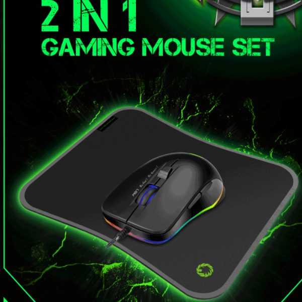 GAMEMAX gaming mouse and mouse pad - up to 3200 DPI mouse sensor - MG7