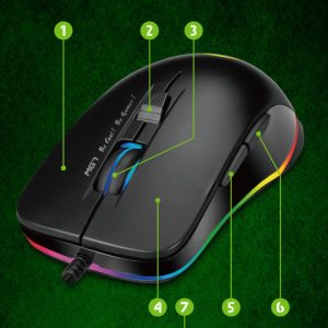 GAMEMAX gaming mouse and mouse pad - up to 3200 DPI mouse sensor - MG7 - Image 6