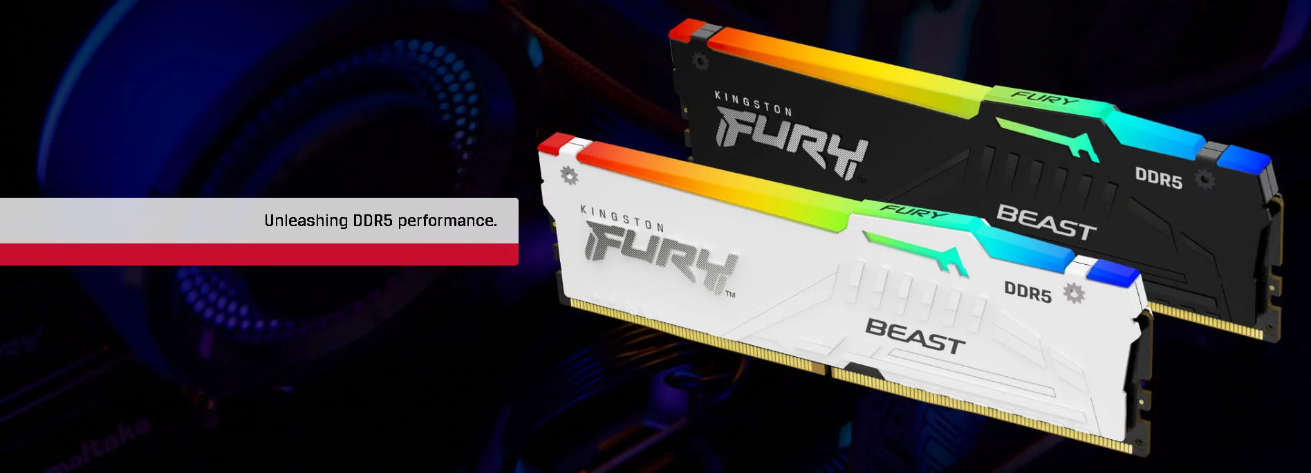 Kingston FURY Beast RGB DDR5-5200 8Gb×2 Kingston Fury Beast DDR5 RGB 16GB (2x8GB) 5200MT/s DDR5 CL40