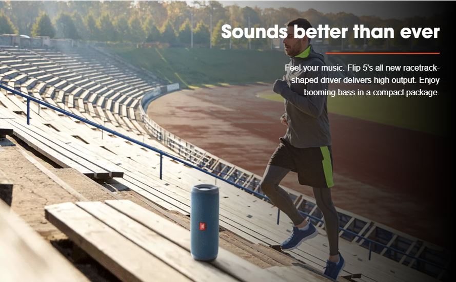 JBL Flip 5 portable Bluetooth speaker { up to 12 hours play time / Red color } JBLFLIP5REDAM