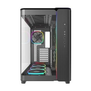 Montech dual chamber Mid-Tower gaming Case - black color - KING 95 PRO - Image 2
