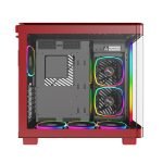 Montech dual chamber Mid-Tower gaming Case - red color - KING 95 PRO RED - Image 3