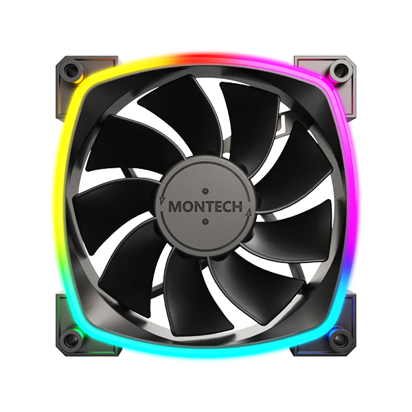Montech reverse fan blade - black color - ARGB Lighting - RX120 PWM