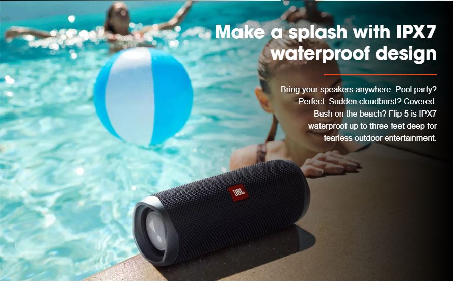 JBL Flip 5 portable Bluetooth speaker { up to 12 hours play time / Red color } JBLFLIP5REDAM