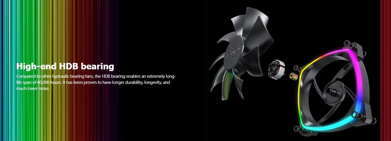 Montech case fan - black color - ARGB Lighting - AX120 PWM 