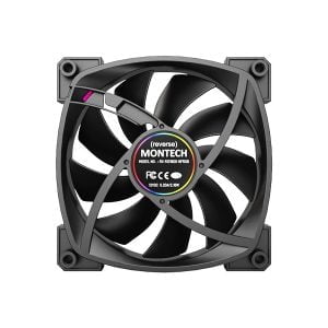 Montech reverse fan blade - black color - ARGB Lighting - RX120 PWM - Image 6