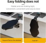 Metal Computer Arm wrest - black color - Rotatable