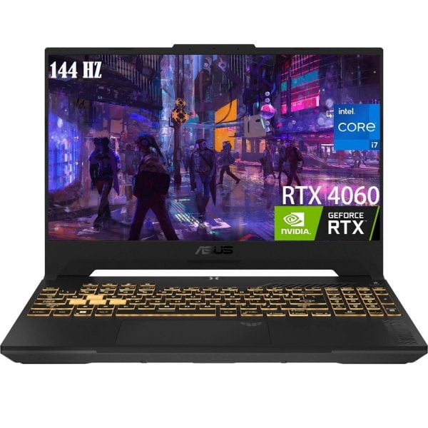 Asus TUF F15 Gaming Laptop " Intel Core i7-12700H, 16GB RAM, 512GB NVMe SSD Storage, RTX 4060 8GB,144Hz Screen, DOS " FX507ZV4-LP097