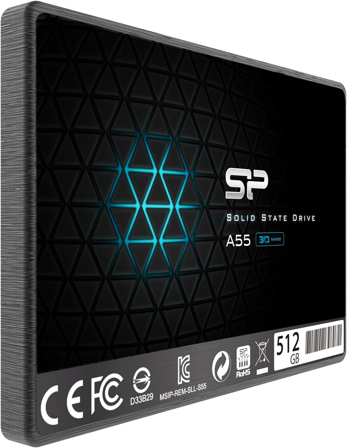 Silicon Power 512 GB 2.5" Sata SSD 3D NAND Black-SP-512GB-A55
