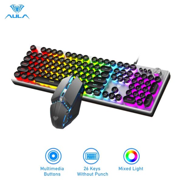 AULA T200 Gaming Keyboard and Mouse Combo