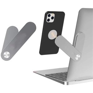 Magnetic Laptop Phone Holder - Aluminum and Foldable