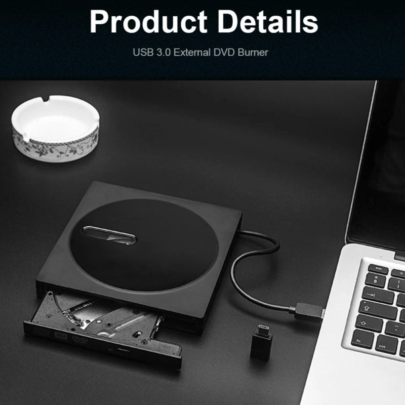 USB 3.1 Type C/USB 3.0 External Optical Drive - DVD/CD RW - Plug and play