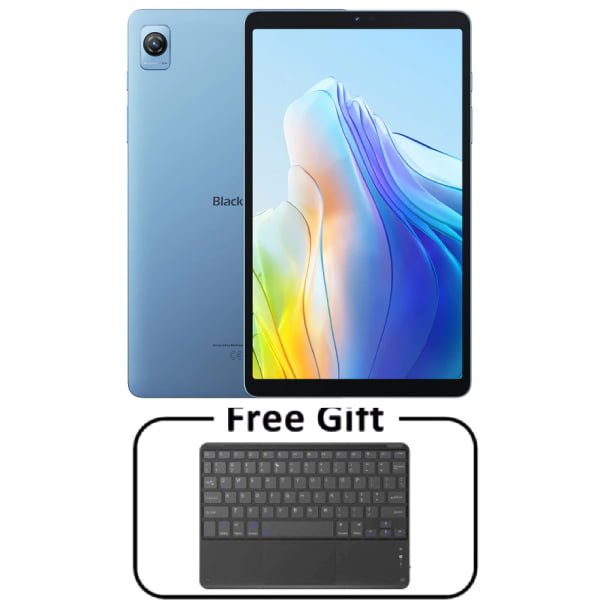 Blackview Tab 60 android tablet - blue color - 128GB storage / 6GB RAM - FREE BLUETOOTH KEYBOARD