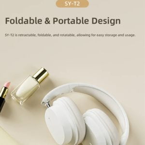 Wireless Bluetooth headset - Bluetooth v5.3 - black color - foldable - SY T2 - Image 5