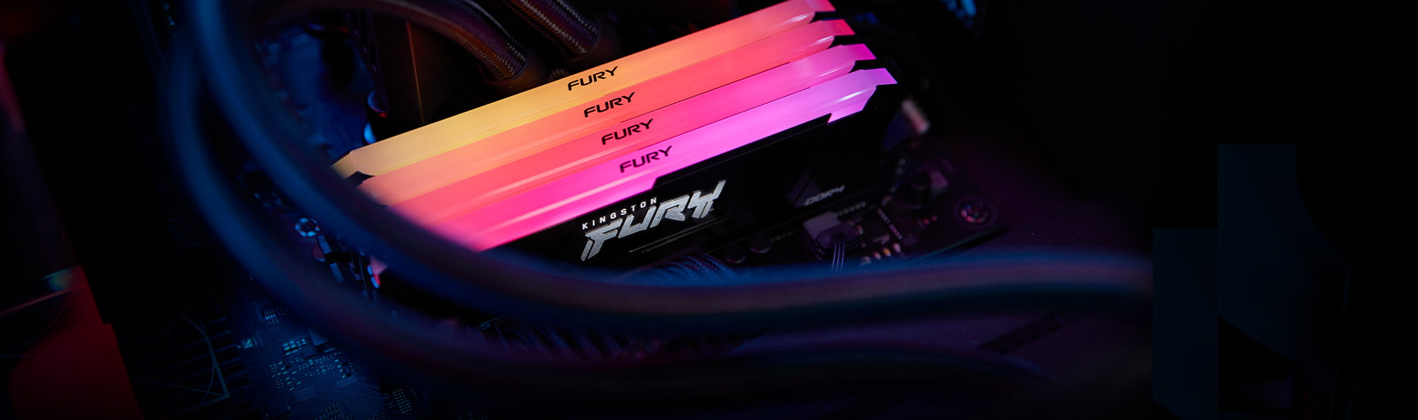 Kingston 32GB FURY Beast DDR4 3200 MT/s RGB Memory RAM [ KF432C16BB2A/32 ]
