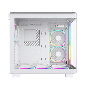 Montech dual chamber Mid-Tower gaming Case - white color - KING 95 PRO white - Image 4