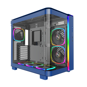 Montech dual chamber Mid-Tower gaming Case - blue color - KING 95 PRO blue