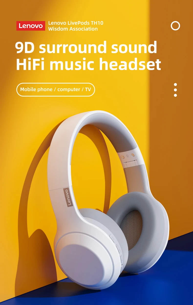 Lenovo Thinkplus Headphones TH10 Bluetooth Headset Black
