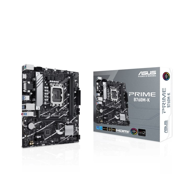 ASUS PRIME B760M-K motherboard - LGA1700 Socket - DDR5 (2 x DIMM) - mATX