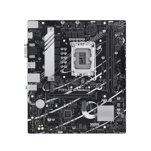ASUS PRIME B760M-K motherboard - LGA1700 Socket - DDR5 (2 x DIMM) - mATX - 90MB1FIOM1EAU0
